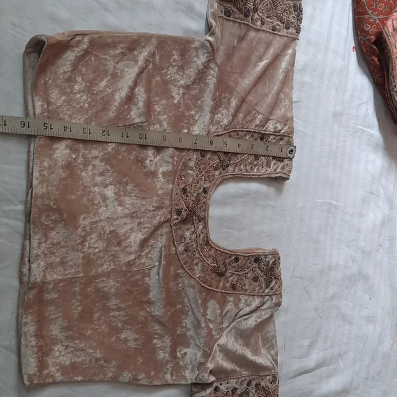 Zardosi work Valvet blouse - Picture 4 of 7